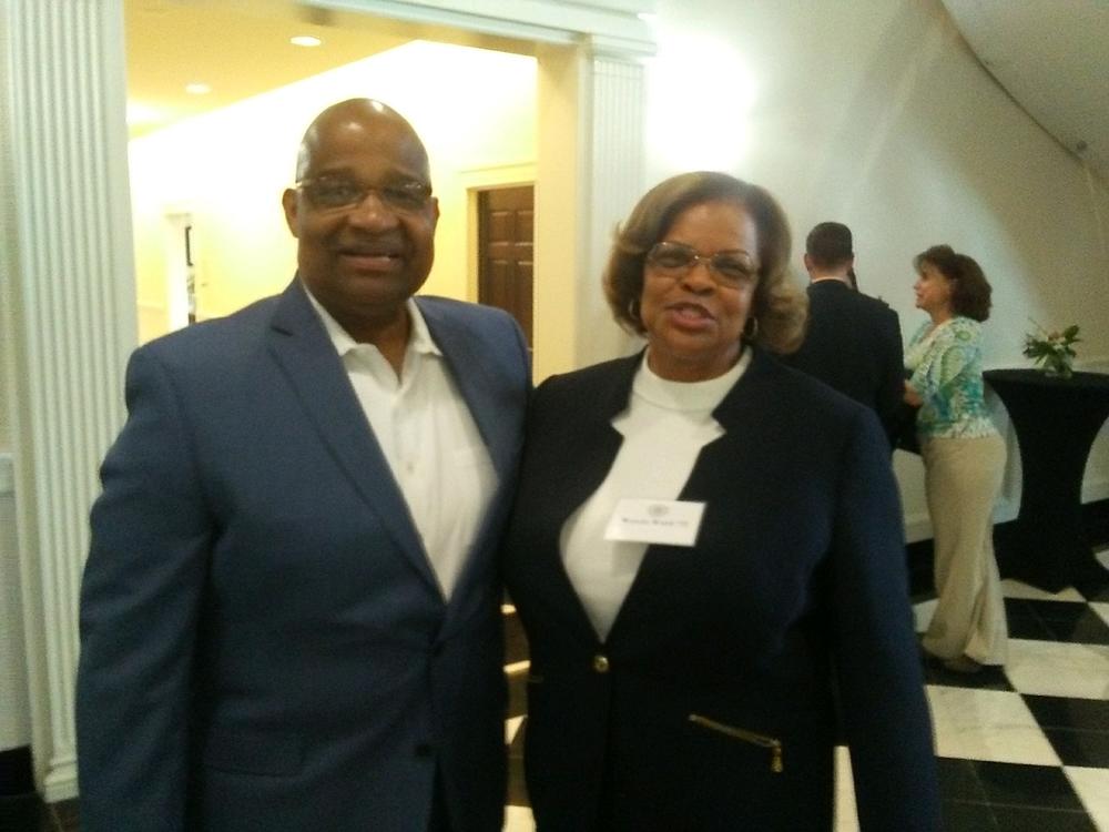 Jannard Wade and Wanda Ward attend 2019 Westminster event. They were among the first African-Americans admitted to Westminster Schools. 