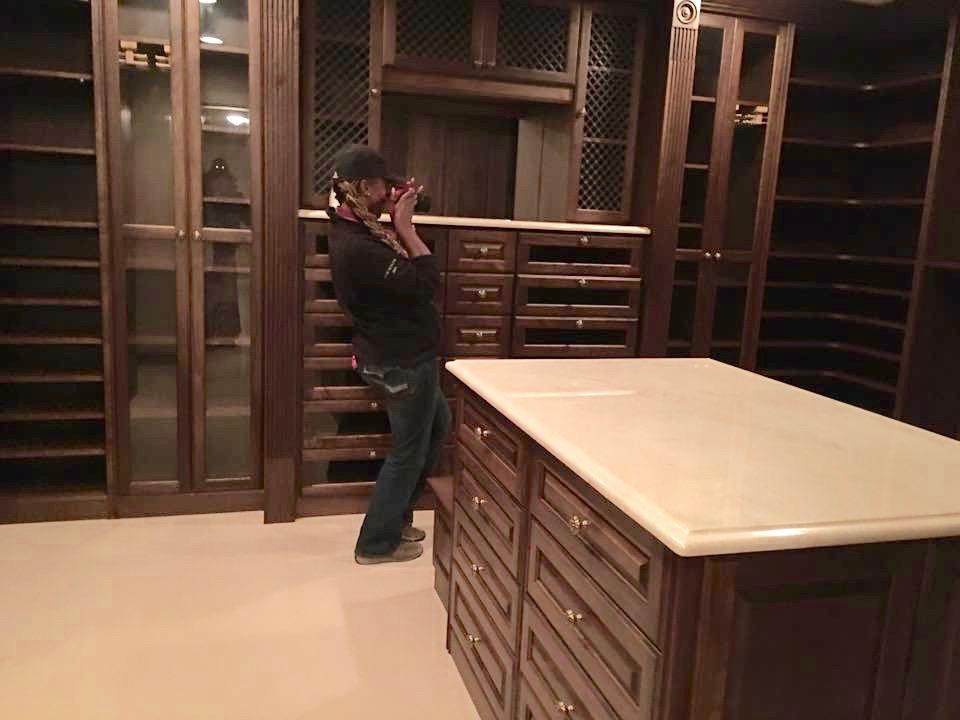 Jen Farris scouting at the McPherson Mansion in Atlanta.