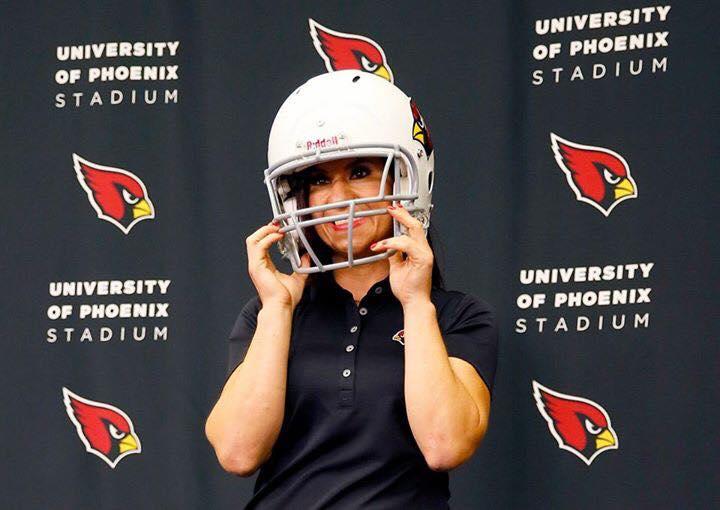 Welter became the first woman to coach in the NFL as a member of the Arizona Cardinals