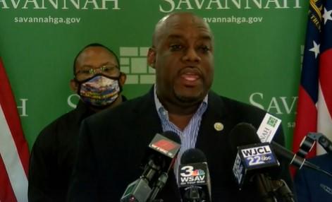 Savannah Mayor Van Johnson addressed reporters Saturday evening to discourage violence and say he would attend a protest in the city's downtown on Sunday.