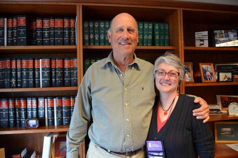 Court reporter Evelyn Parker has worked with Fulton County Superior Court Judge Jerry Baxter for 16 years. 