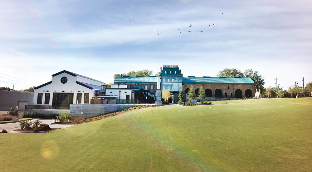 Trustees Garden Ampitheater and renovated Kehoe Ironworks building.