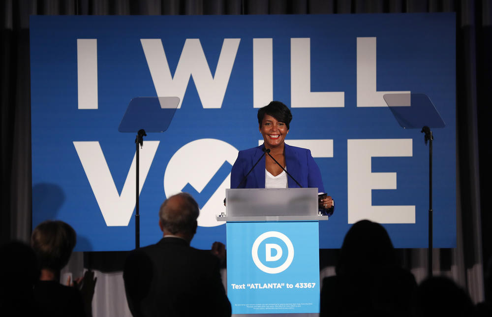 Atlanta Mayor Keisha Lance Bottoms speaks during the I Will Vote Fundraising Gala Thursday, June 6, 2019, in Atlanta.