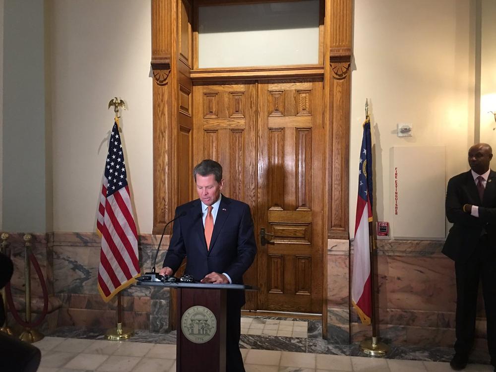 Gov. Brian Kemp announces John King will serve as the Georgia Insurance Commissioner during the suspension of Jim Beck who faces charges of federal fraud.