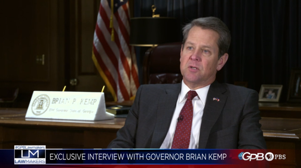 Gov. Brian Kemp speaks to Scott Slade on GPB's Lawmakers, Tuesday January 29, 2019.