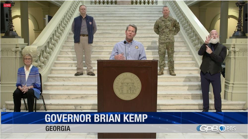 Gov. Brian Kemp delivers an update on coronavirus in Georgia.