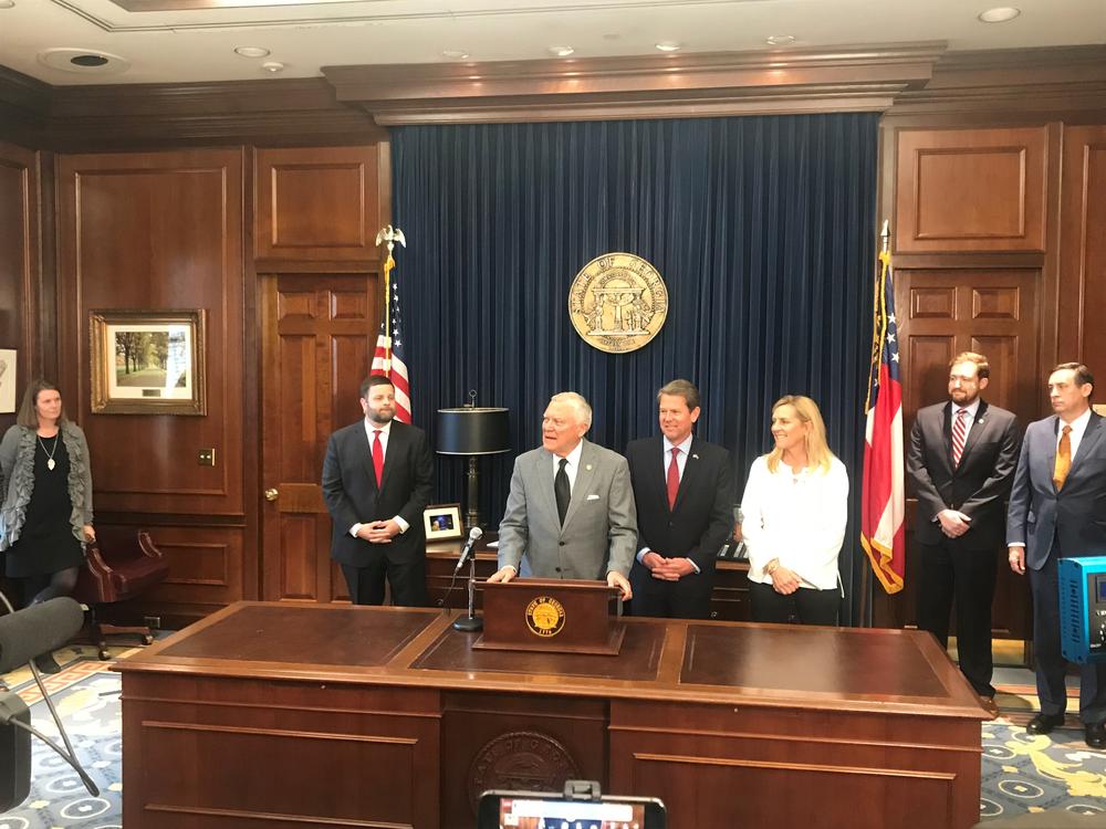 Gov. Deal announces he has accepted Kemp's resignation as Secretary of State. 