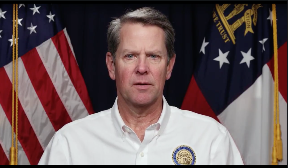 Gov. Brian Kemp delivers a video message on Georgia's coronavirus response.