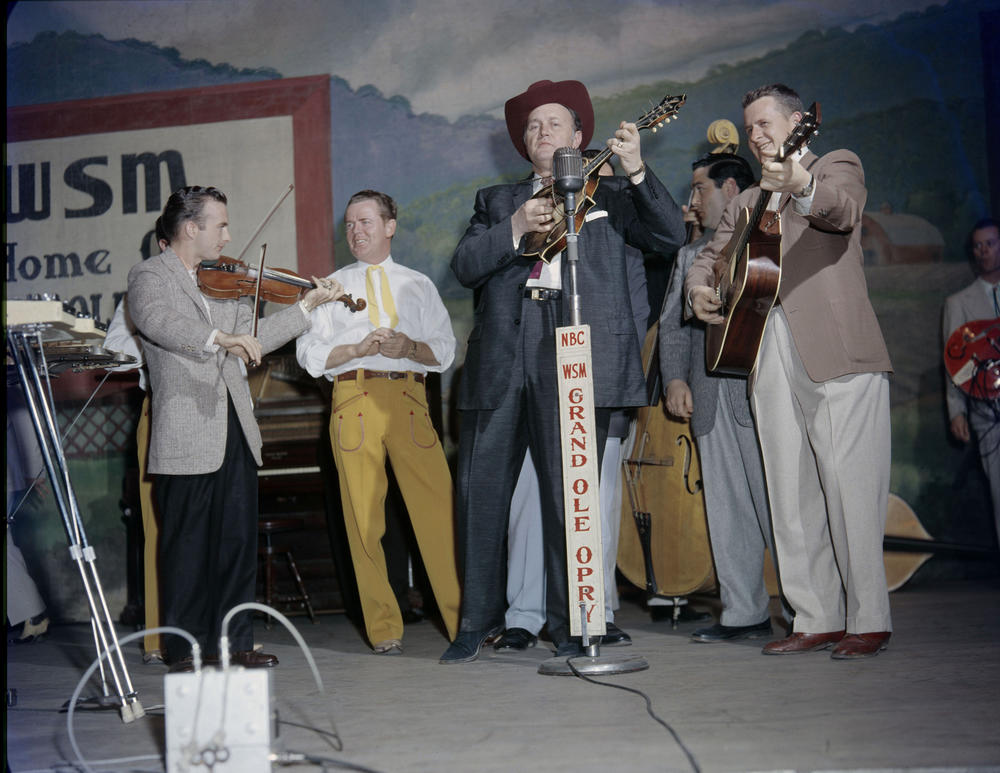 Bill Monroe on the Grand Ole Opry, Nashville, c. 1958