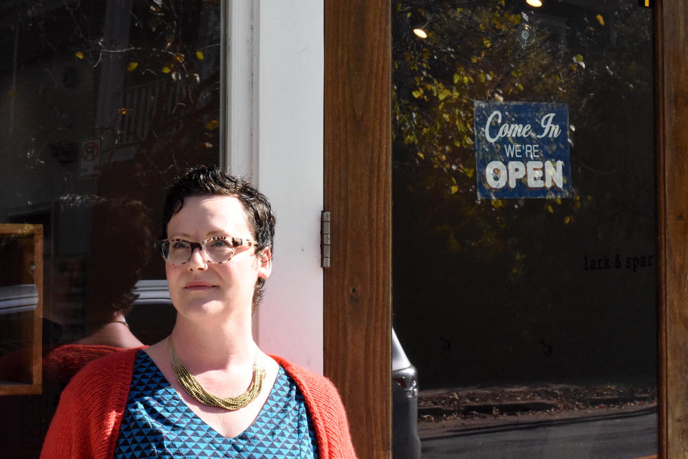 Linda Sharp is one of the owners of Lark & Sparrow, a nail salon on Confederate Avenue in Atlanta.