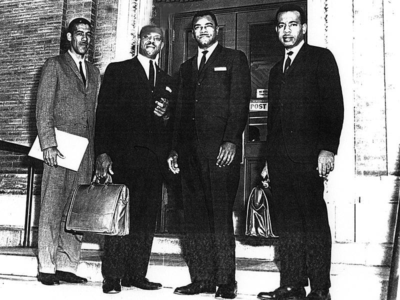 Donald Lee Hollowell (second from left) with Albany Movement leaders.