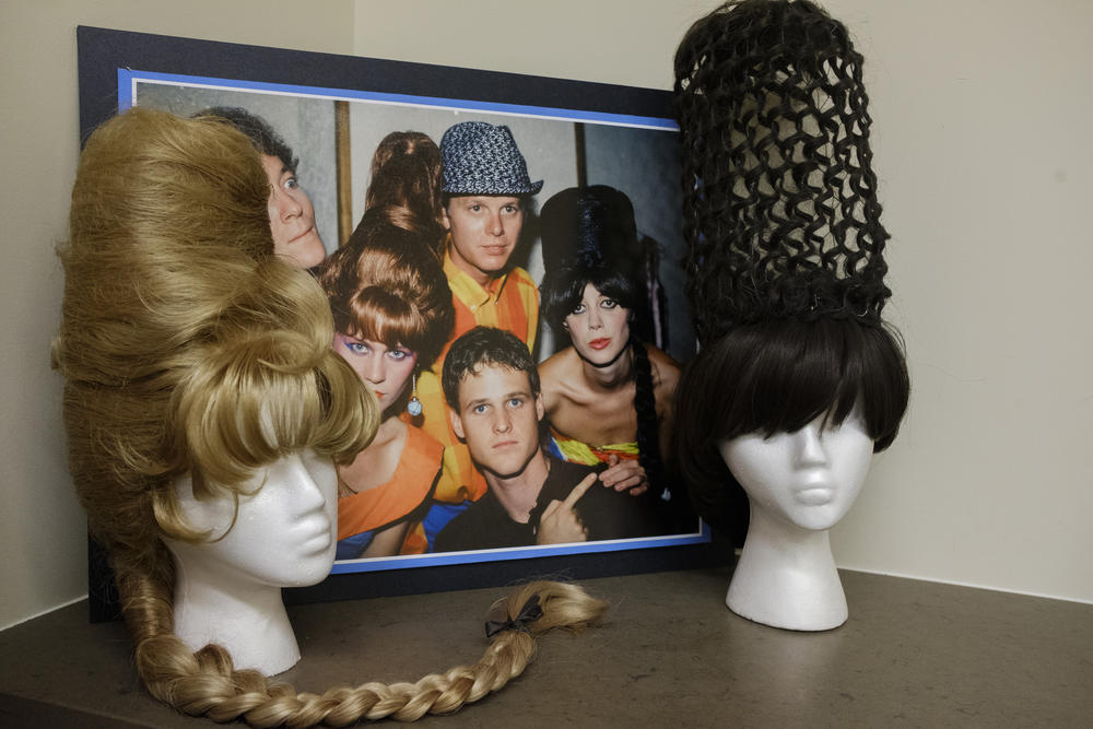 A pair of wigs that belonged to Cindy Wilson of the B-52's.