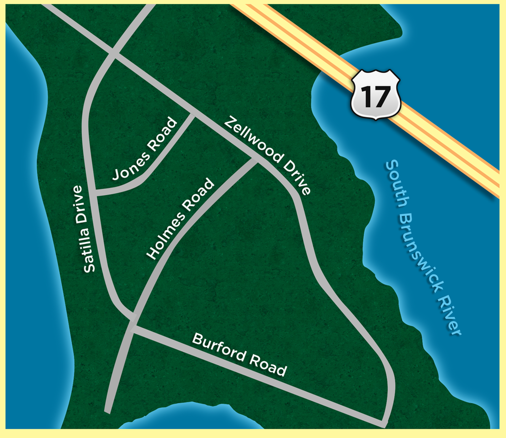 The neighborhood where Ahmaud Arbery was killed.