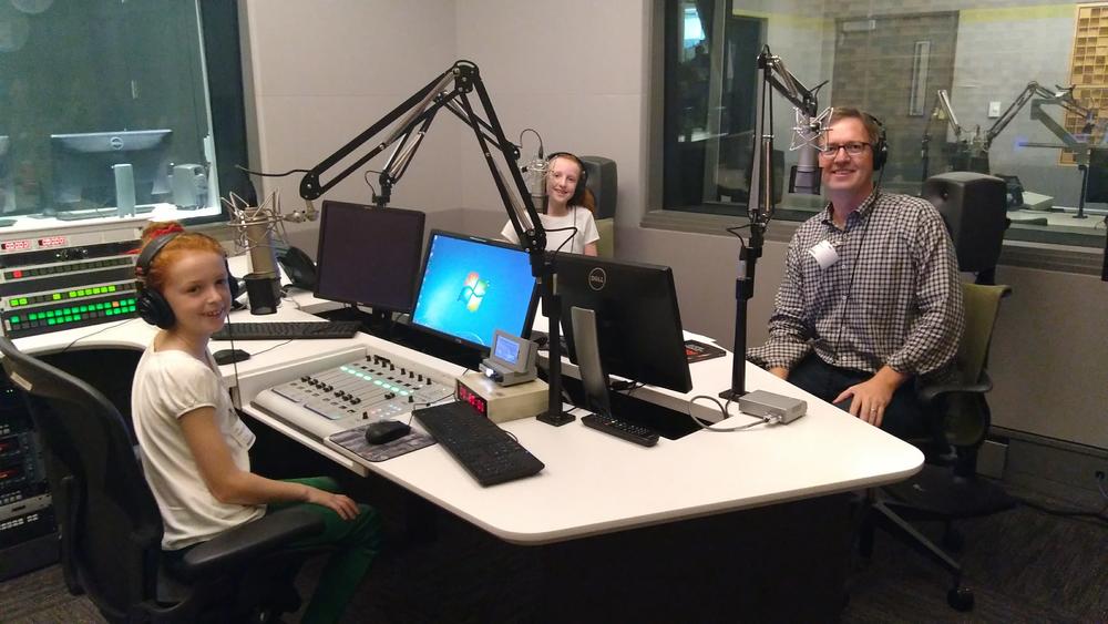 Nora, Lila and Paul Sherman during the interview. 