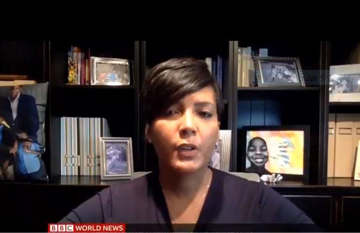Altanta Mayor Keisha Lance Bottoms appears on BBC World News April 9, 2020