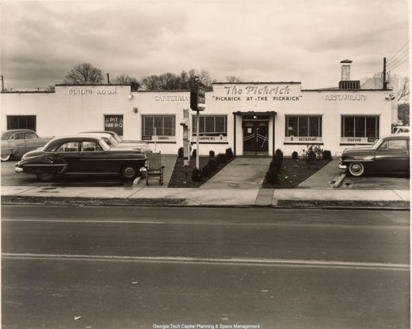 The Pickrick Restaurant at 891 Hemphill Street NW, circa 1950s