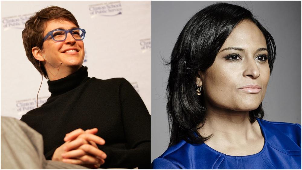 MSNBC host Rachel Maddow (left) and NBC News White House correspondent Kristen Welker (right) are two of the four women who will moderate the Democratic debate in Atlanta on Wednesday.