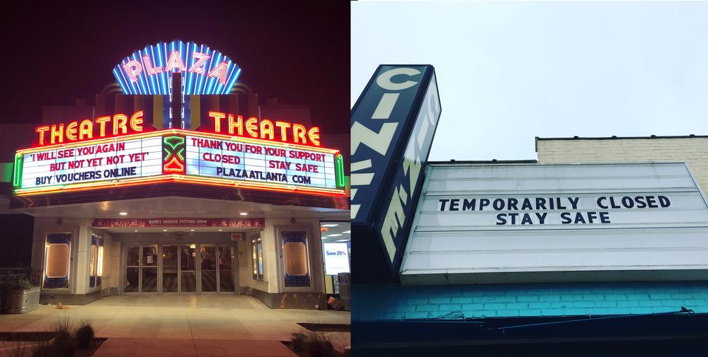 Independent cinemas, like Plaza Theatre in Atlanta and CinÃ© in Athens, are offering special programming and online streaming while closed for quarantine.