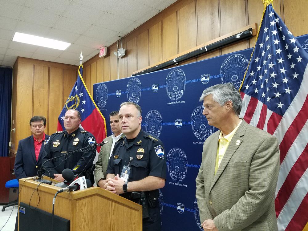 Savannah Police Chief Mark Revenew discusses the death of Officer Anthony Christie.