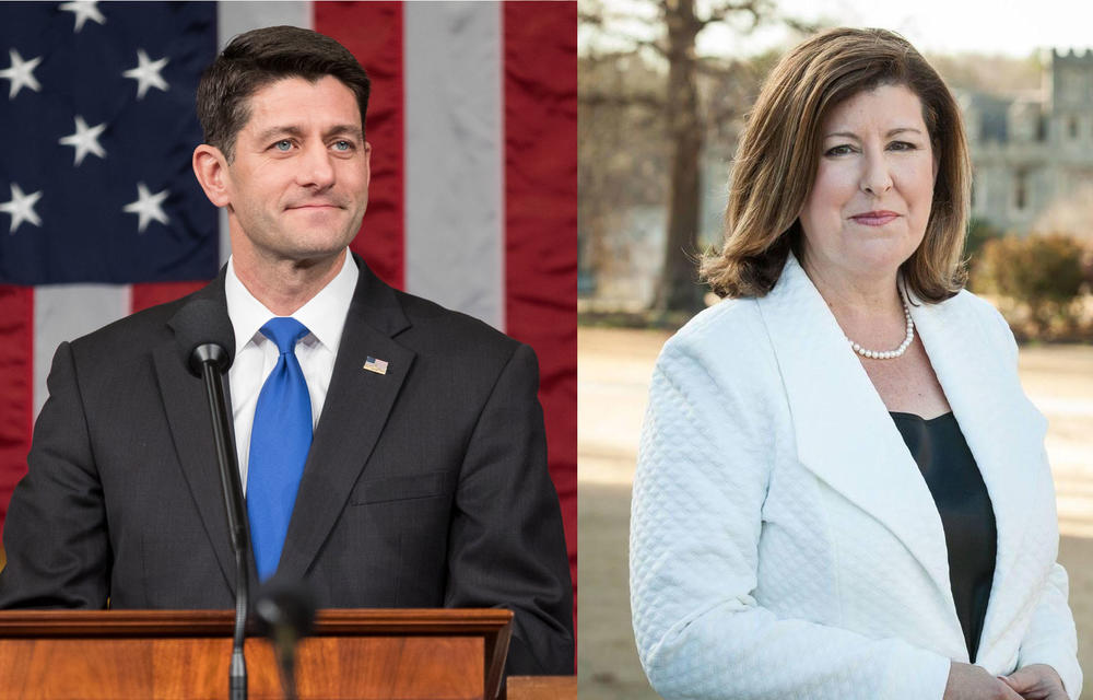 U.S. House Speaker Paul Ryan attended a Karen Handel campaign event Monday, May 15, 2017.