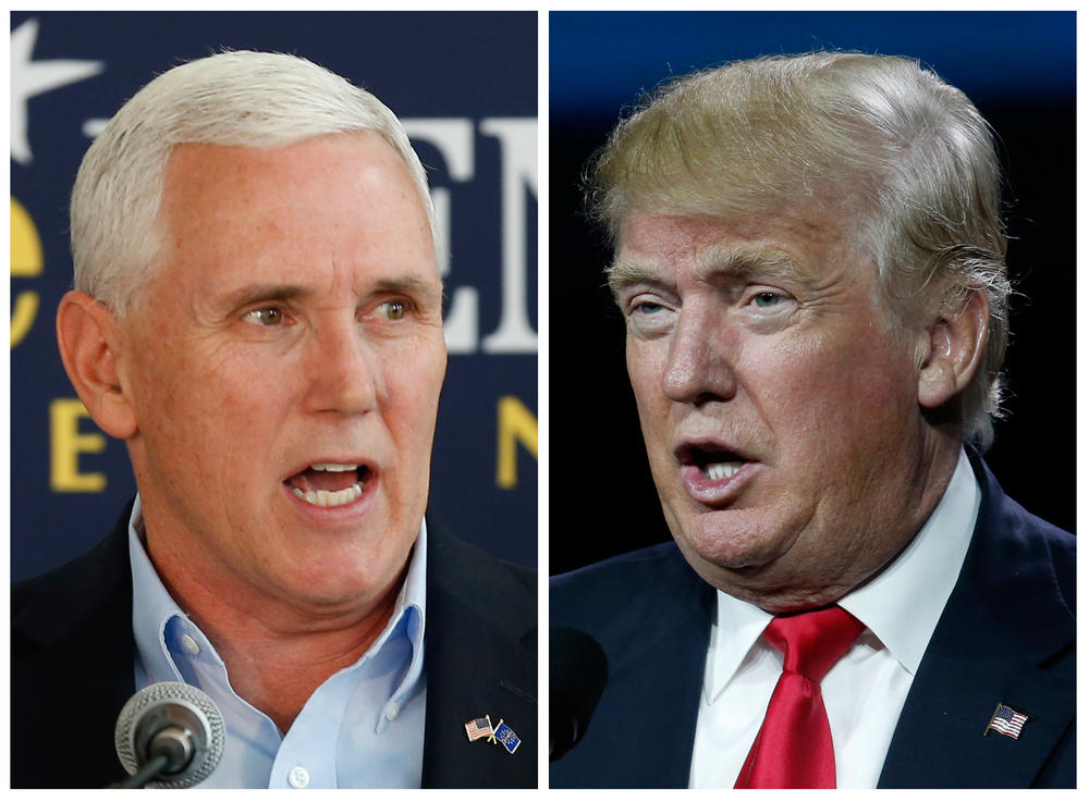 Indiana Gov. Mike Pence (left) is Donald Trump's vice presidential running mate. 