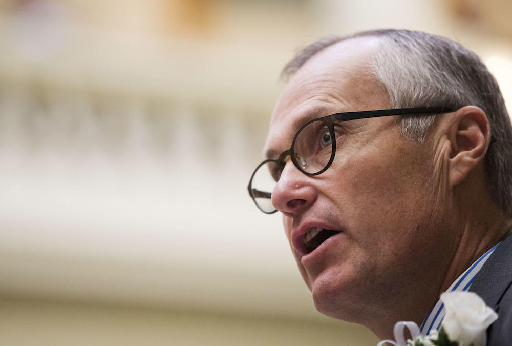 Georgia Lt. Gov. Casey Cagle speaks at the state Capitol Monday, Jan. 11, 2016, in Atlanta. 
