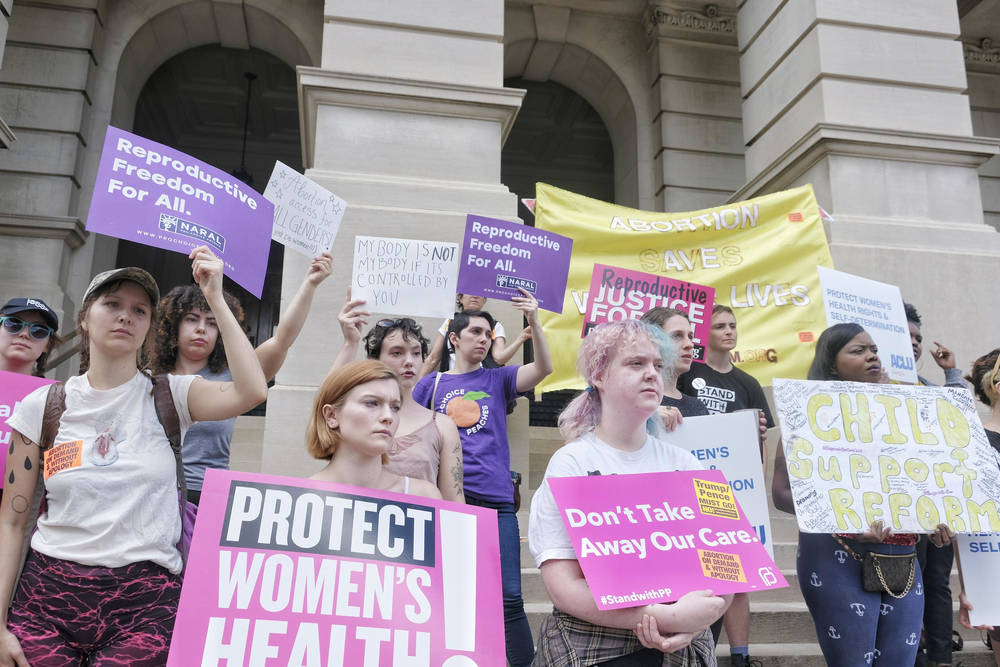 Opponents of HB 41 after the signing of the bill on the steps of the capitol.