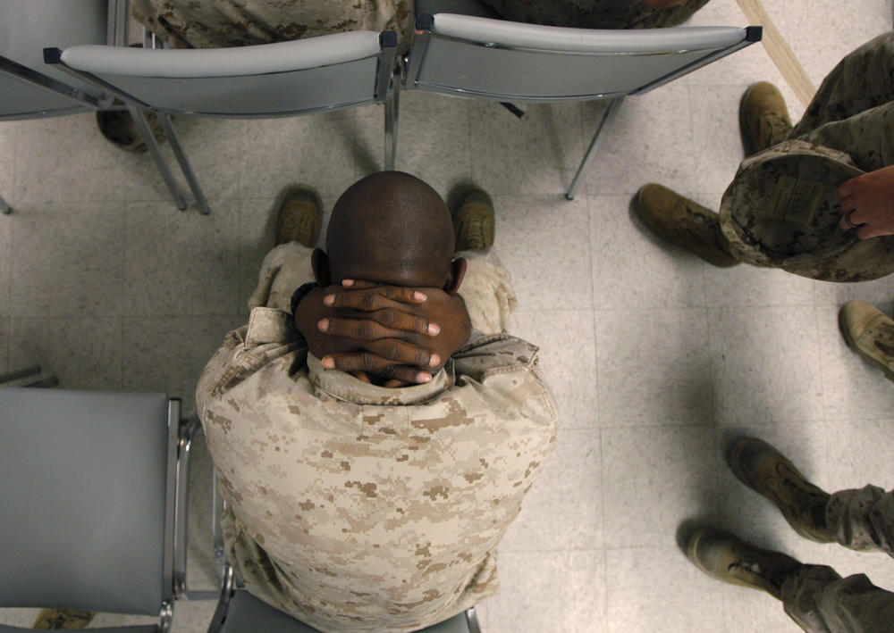 The U.S. government is testing hundreds of Marines and soldiers before they ship out, in search of clues that might help predict who is most susceptible to post-traumatic stress disorder.