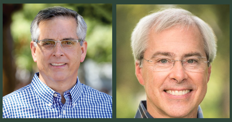 Republican Brad Raffensperger (left) and Democrat John Barrow 