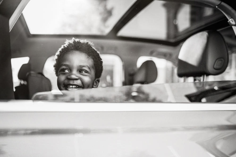 Five-year-old Sam told Parker he loves cars. "I know the name and model of most everyone's car in my family," he said.