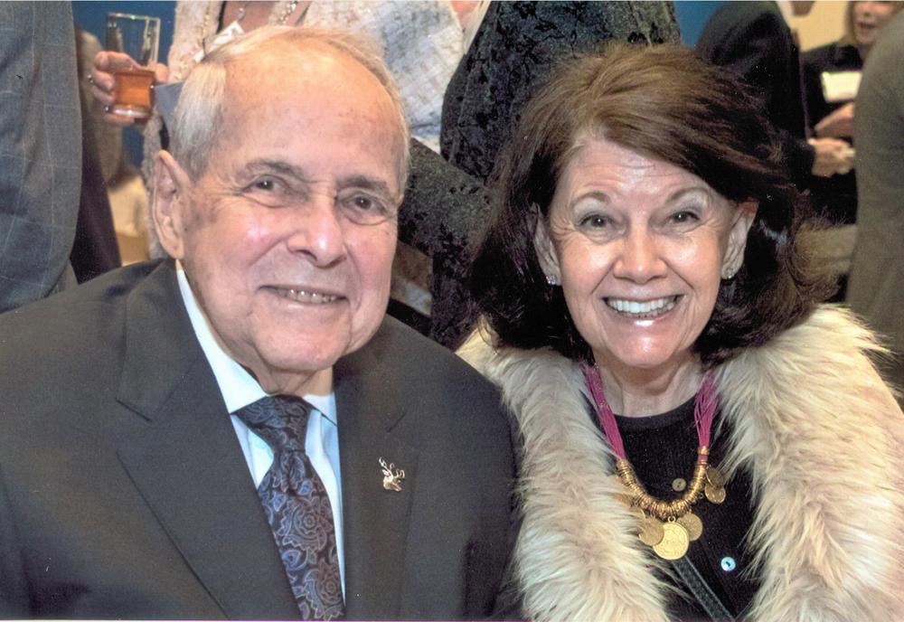 Former Atlanta mayor Sam Massell with his wife Sandra appear at an Atlanta event before the coronavirus pandemic.  