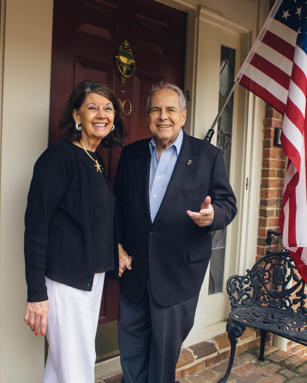 Former Atlanta Mayor Sam Massell, 92, with his 73-year-old wife Sandra at their Buckhead home.