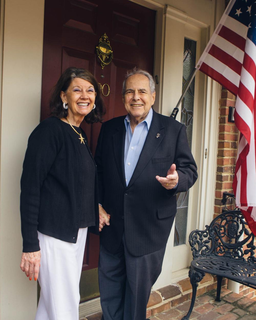 Former Atlanta Mayor Sam Massell, 92, with his 73-year-old wife Sandra at their Buckhead home.