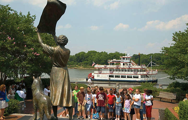 Tourists in Savannah.