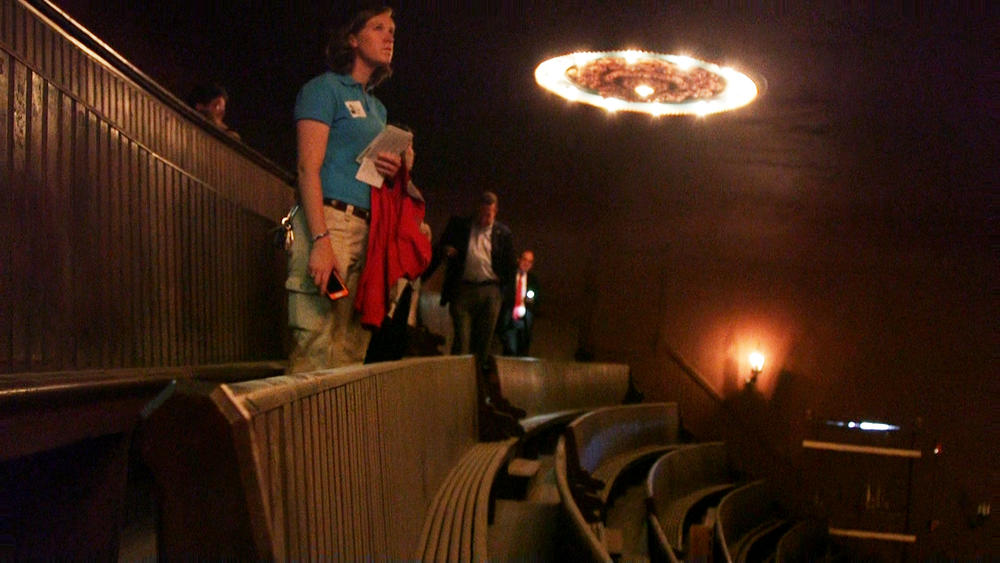 The blacks only balcony of Macon's Grand Opera House has remained largely unchanged since it was built in 1904.