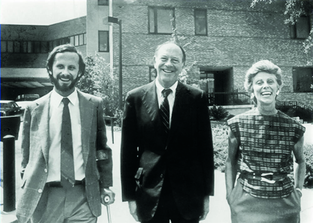 James Shepherd Jr. (left), his father, Harold, and his mother, Alana, co-founded Shepherd Center in 1975 along with Dr. David Apple.