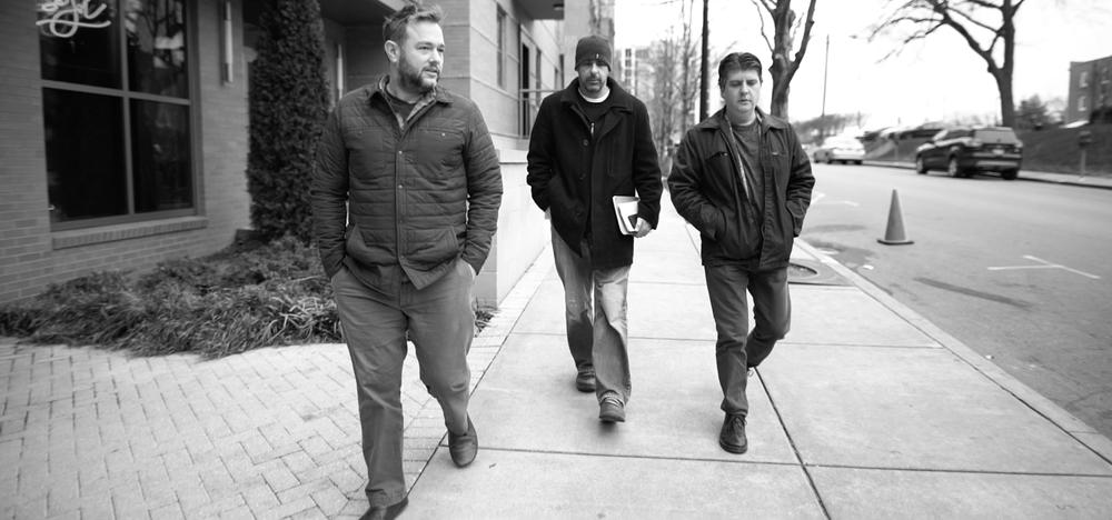 (From left to right) Comedians Cliff Cash, Tom Simmons, and Stewart Huff