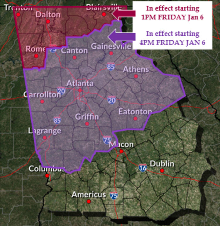 Winter Storm Warnings currently in effect. 