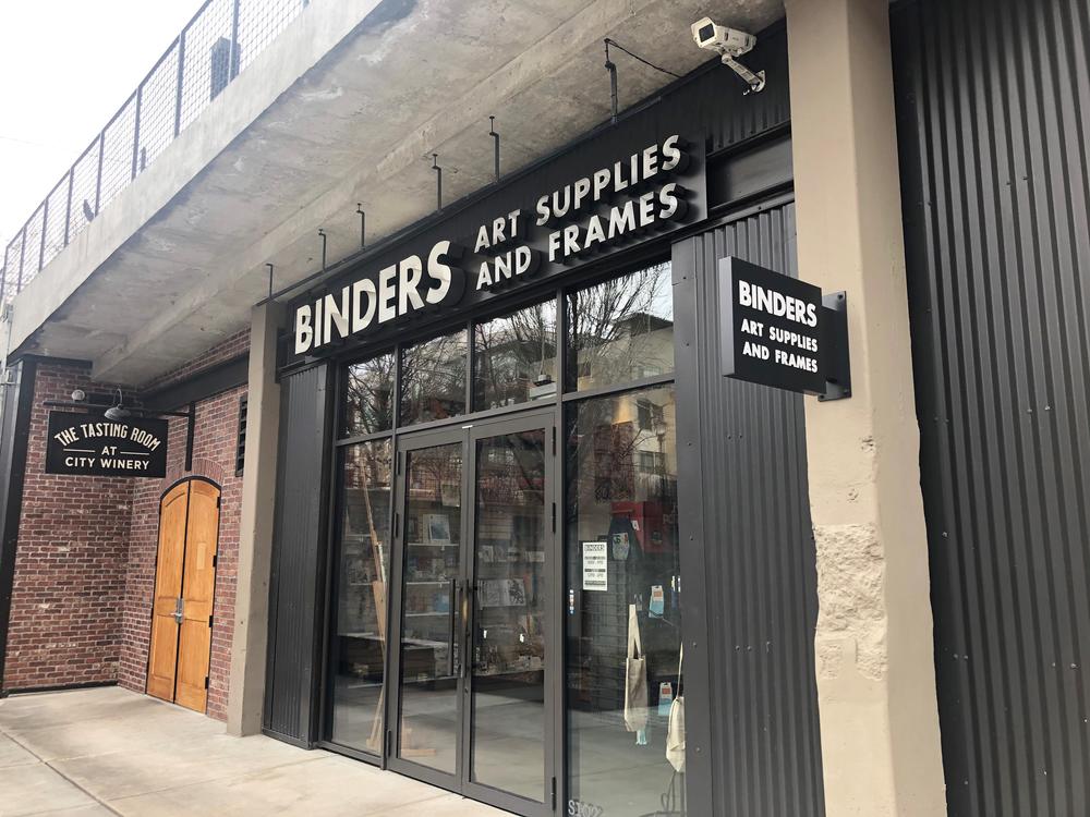 Binders, an art supply store in Atlanta's Ponce City Market, opened a 'Splatter Room' in Dec. 2019.