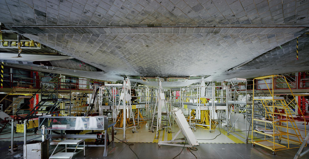 Thomas Struth (German, born 1954), Space Shuttle 1, Kennedy Space Center, Cape Canaveral, 2008, chromogenic print, 78.5 x 148.3 inches.