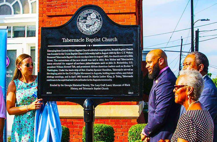 Historical Marker At Augusta's Tabernacle Baptist Church Unveiled
