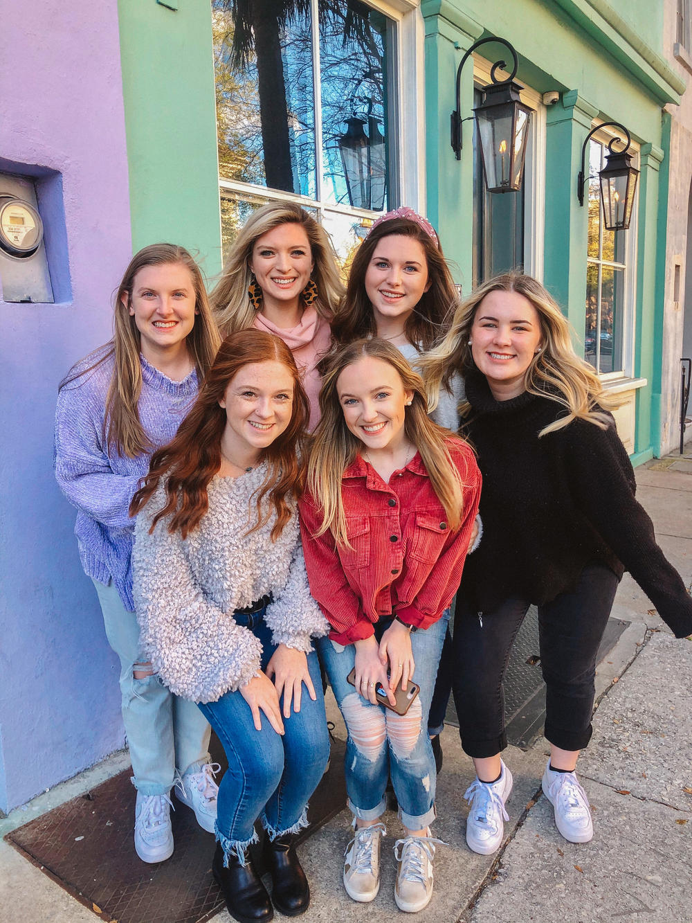 Taylor McInnis, pictured in the back row second to the left, is pictured with her sorority sisters of Zeta Tau Alpha from Georgia Southern.