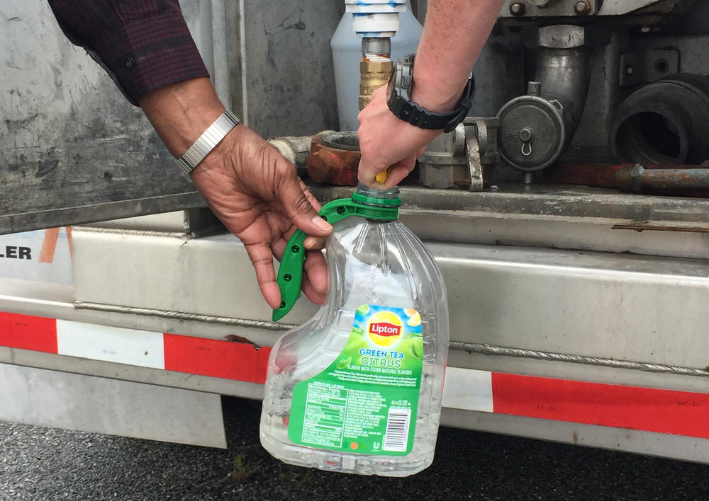 The Milledgeville Fire Department manned three different water distributions stations where residents could receive free bottled water and fill containers with potable water.
