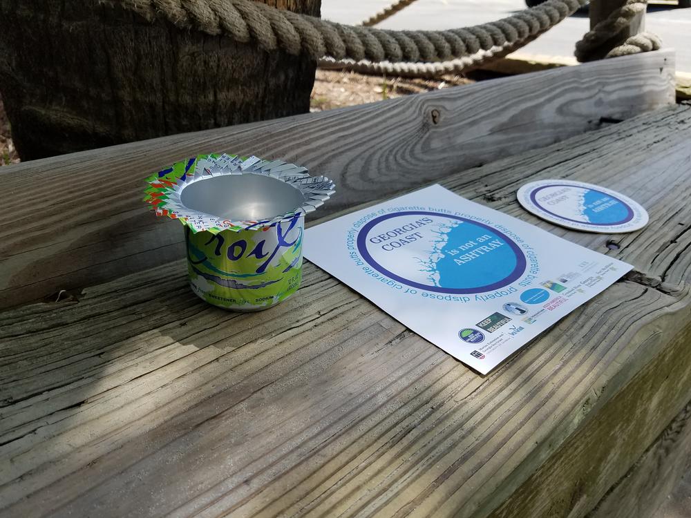 Flyers, coasters and ashtrays made from empty cans are helping spread the message that 