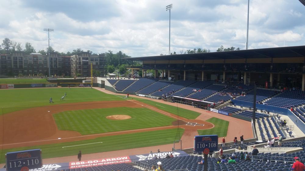 Coolray Field in Gwinnett averages just over 3,000 fans a game, the lowest attendance in Triple-A baseball.