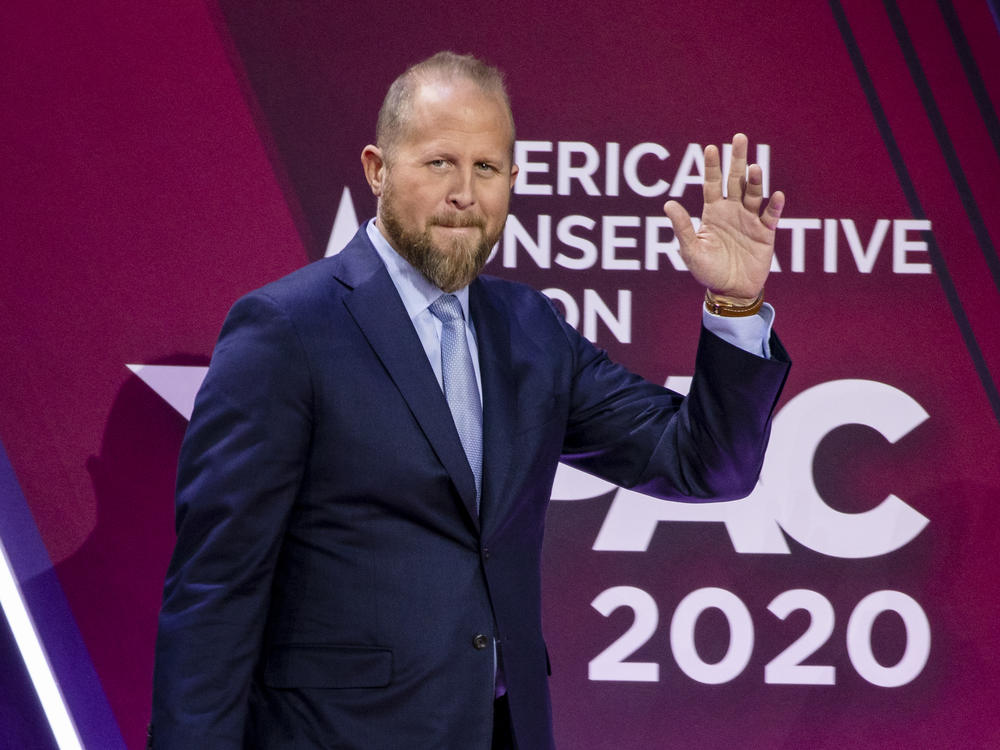 Brad Parscale on stage during the Conservative Political Action Conference 2020 in February.