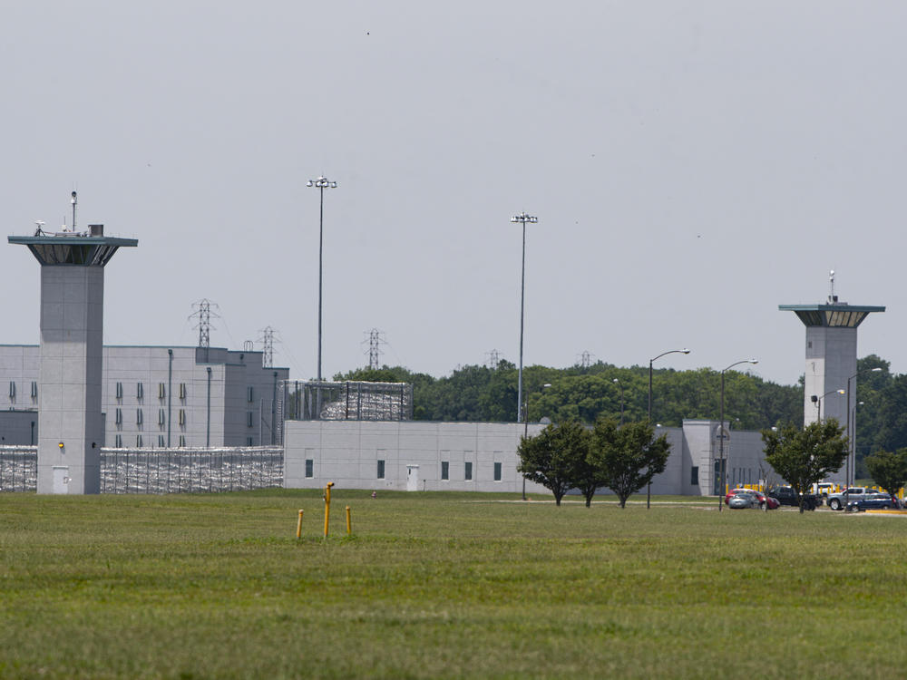 The entrance to the U.S. Penitentiary Terre Haute, Ind., is seen Wednesday. Wesley Purkey, convicted of the 1998 kidnapping and killing of a 16-year-old girl, was executed there Thursday morning.
