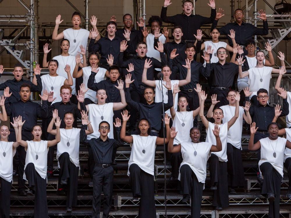 The Young People's Chorus of New York City, performing back in better times.