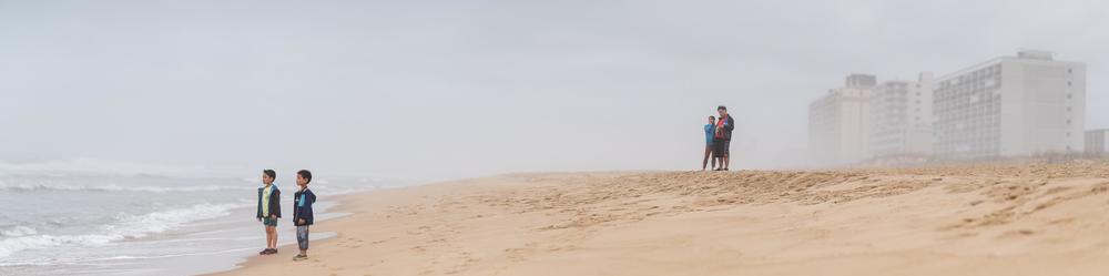 An eight-image panorama of the Phams in Ocean City, Md., on April 13, 2019.