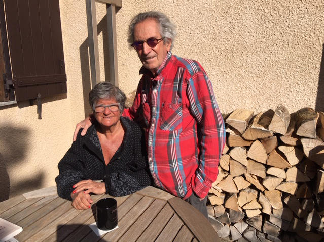 Danièle Enoch-Maillard and her husband Christian Maillard sheltering from the coronavirus in their chalet in Chamonix, France.